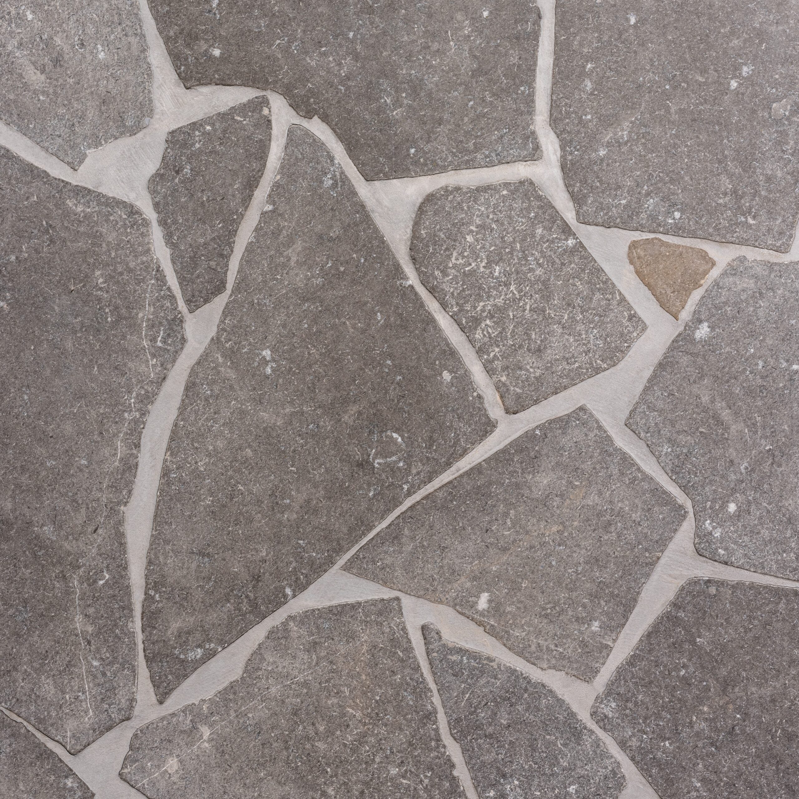 Burgundy Grey Tumbled Limestone Crazy Paving