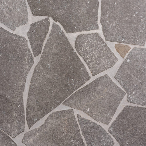 Burgundy Grey Tumbled Limestone Crazy Paving