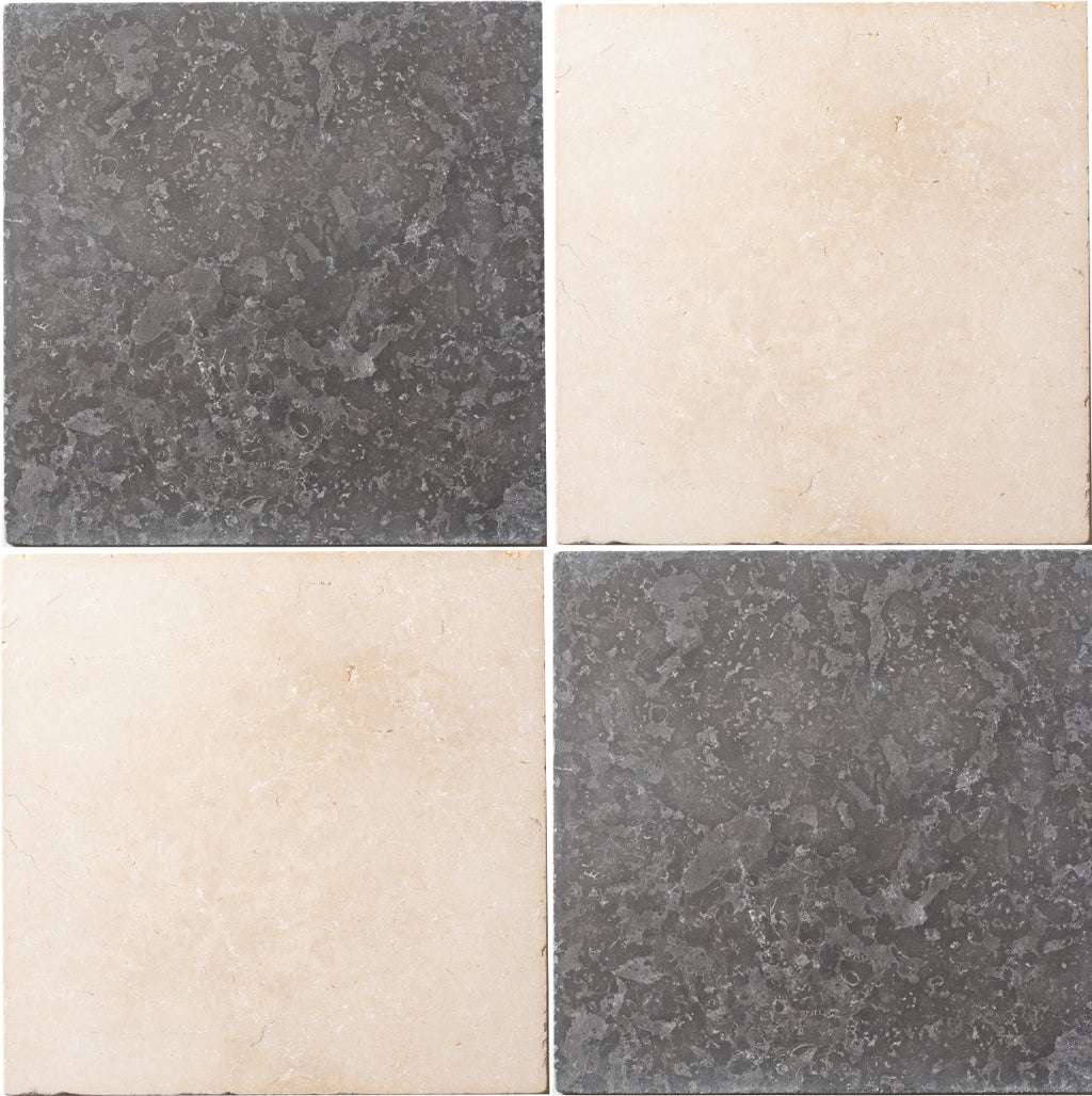 Lyon Tumbled mix Light and Dark Tumbled Limestone