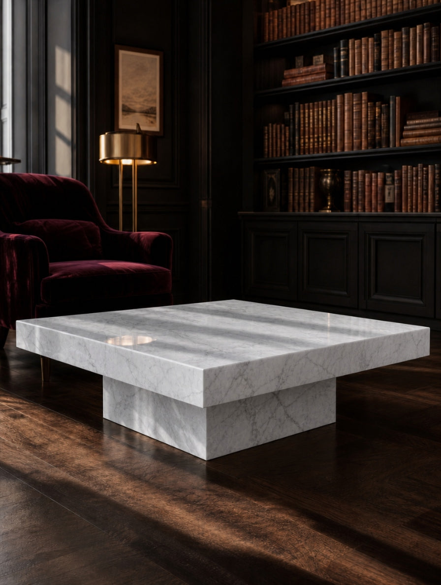Cara Coffee Table — Bianco Carrara