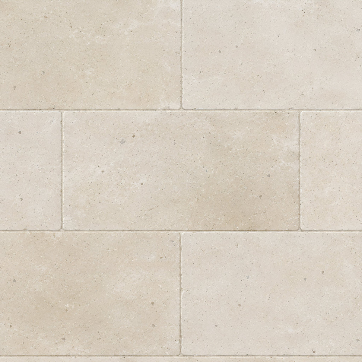 Dijon Tumbled Outdoor Limestone – Draufsicht auf Format, Verlegemuster und Fugen