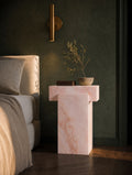 Gaia Side Table — Pink Onyx