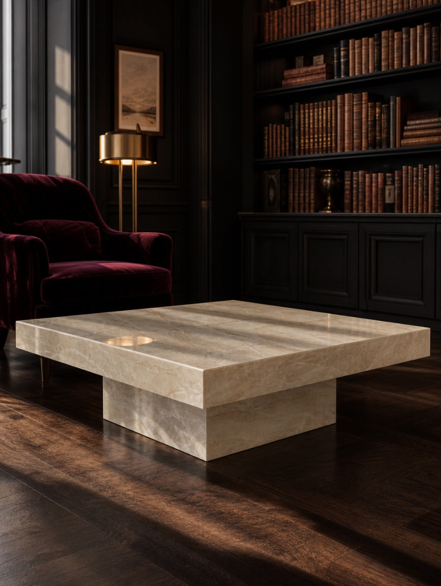 Cara — Couchtisch aus Naturstein (Visualisierung)