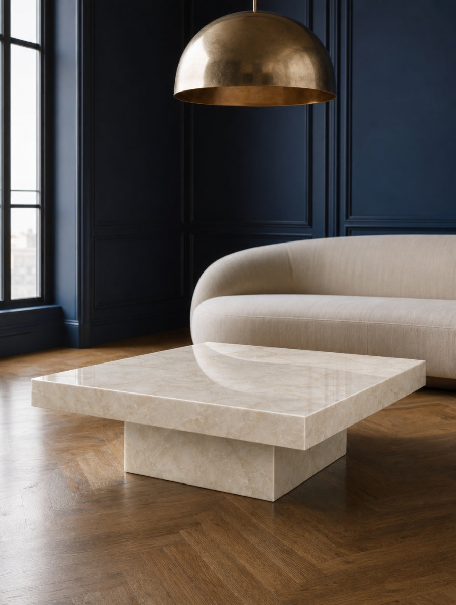 Cara — Couchtisch aus Naturstein (Visualisierung)