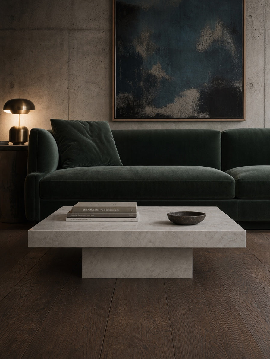 Cara — Couchtisch aus Naturstein (Visualisierung)