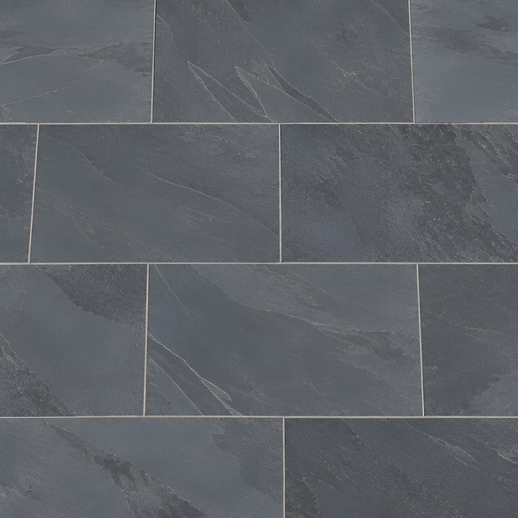 Nero Riven Outdoor Slate – Draufsicht auf Format, Verlegemuster und Fugen